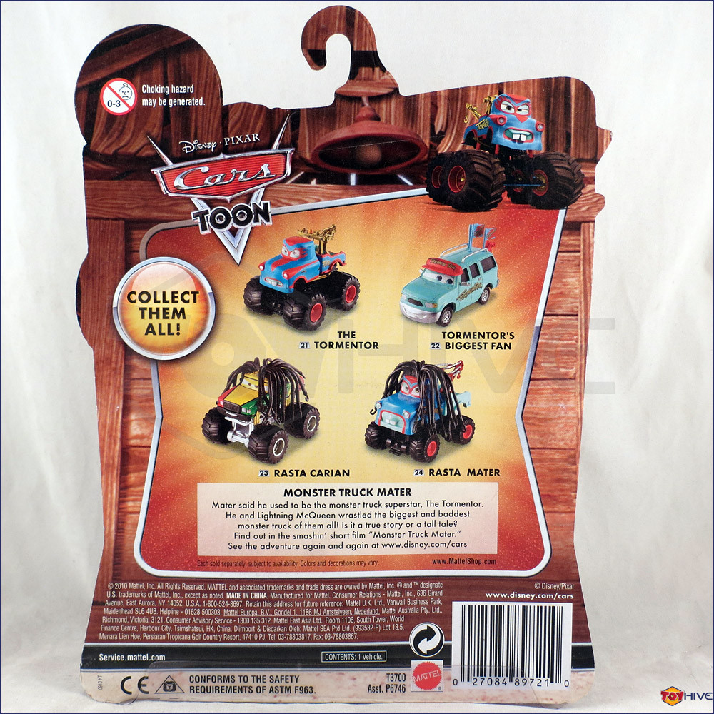 Disney Pixar Cars Toon Rasta Mater Deluxe Monster #24 by Mattel | eBay