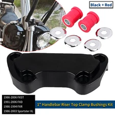 1" Handlebar Riser Top Clamp Bushings Kit For Harley Dyna Wide Super Glide FXST
