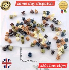 20pcs Mini Hair Claw Clips Clamps Assorted 1CM Plastic Small Hair Clips Grips UK