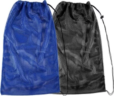 2 Packs Mesh Gear Bag for Snorkel Equipment, Oversized 18" X 27" Mesh Dive Bag S