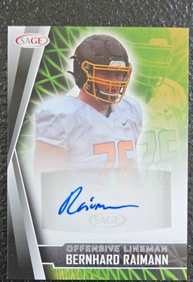 2022 SAGE High Series - Autographs Bernhard Raimann #A-BR Black (AU, RC) Colts