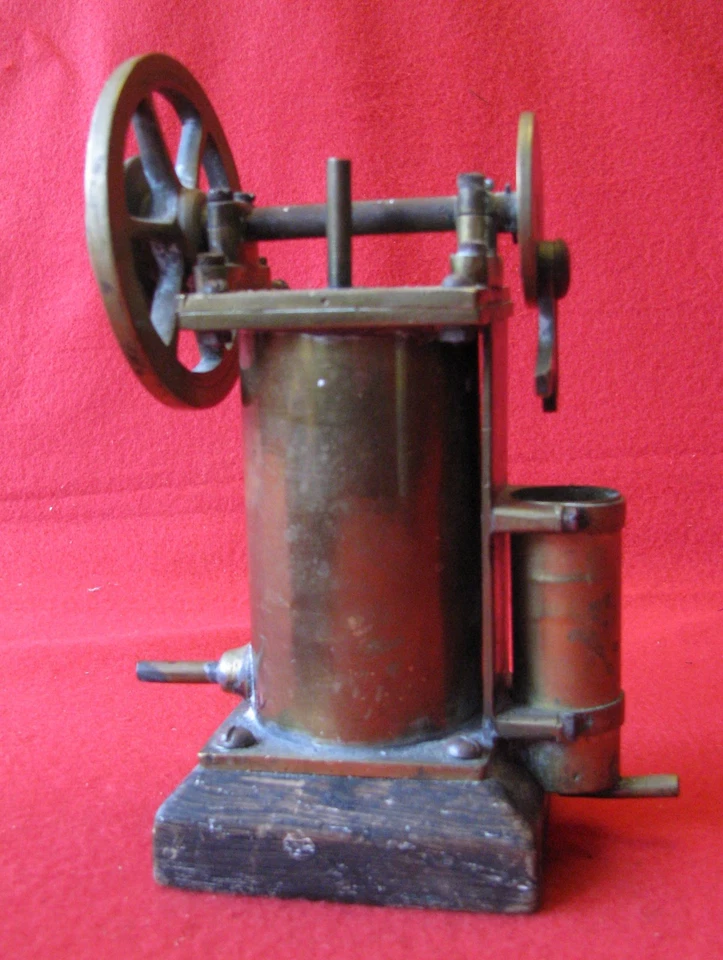 MACHINE A VAPEUR ELEMENT EN BRONZE ET LAITON / JOUET ANCIEN - Photo 4/4
