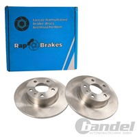 2X RAP Brakes Bremsscheiben 252Mm Voll Hinten Passend FüR Alfa Romeo 147 156 164
