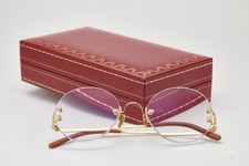 CARTIER C-Decor Vintage Rimless Glasses 22K Gold Filled France 1990s