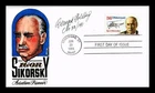 DR JIM STAMPS US COVER IGOR SIKORSKY AIR MAIL FDC GOLDBERG HAND PAINTED