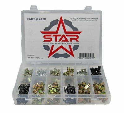 Star 240PCS Car Trim Panel Fastener Kit | Dashboard DVD CD Console Clips