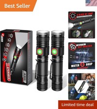 Ultra-Bright Pocket Flashlight - 2000 Lumens, USB Rechargeable, Water Resistant