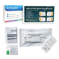 2 pcs ABO/RhD Blood Grouping Kit Rapid Blood Typing Kit, Self-Test at Home