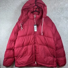 Alpine Design Puffer Jacket Men XL Crimson 1962 Retro Removable Hood $128 NEW