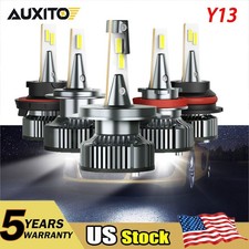 AUXITO 9005 9006 H11 H7 H8 H4 9007 LED Headlight Bulbs 500% Brighter Y13 Series