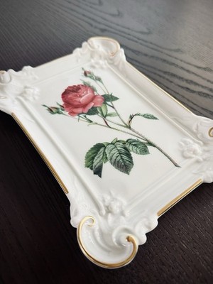 Fürstenberg Porcelain Wall Plate Rose Gold Baroque Vintage Germany