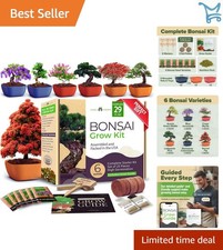 Bonsai Tree Kit Indoor Outdoor Grow Includes 6 Heirloom Varieties