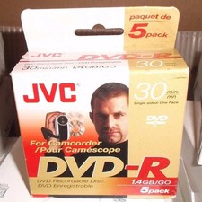 JVC 5-pack DVD-R Model Vdr14Eu Mini Dvd-R Camcorder DVD Recordable  5 DVD's 