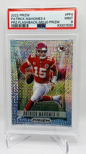 2022 Panini Prizm Patrick Mahomes Prizm Flashback II Mojo Prizm 15/25 Jsy# 1/1
