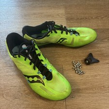 Saucony Mens Vendetta 3 Track Shoes Spike Green Size 10.5 Spikes S29073-2