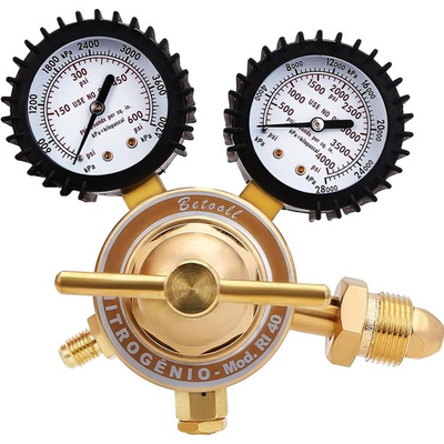 #ad Nitrogen Regulator Brass 0 600 PSI with Gauges Inlet Outlet Connectors $70.48