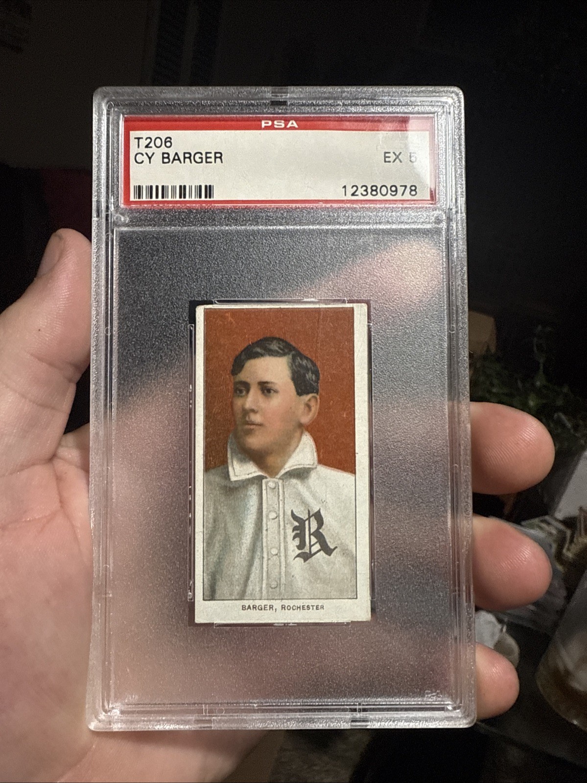 1910 T206 Cy Barger P350 PSA 5 Portrait Rochester 7 Yrs MLB New York Brooklyn