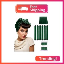 Overnight Hair Curlers Heatless Curls - 6 Pcs No Heat Blowout Curling Rods to Sl
