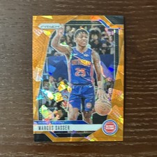 2024-25 Panini Prizm Marcus Sasser Detroit Pistons Orange Prizm Card #21