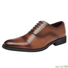 Mens Faux Leather Lace Up Shoes Business Formal Groom Wedding Party Work Oxfords