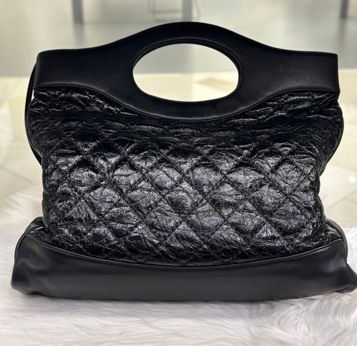 CHANEL ブラック レザー バッグ/ノベルティ CHANEL 31Bag Medium Black Leather Tote Shopping Bag For Women | eBay
