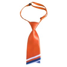 Tie for Women Uniform Necktie Strap Striped Adjustable Uniform Pre Tied Orange
