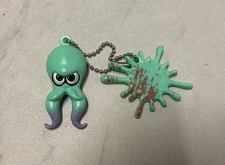 Light Blue Octopus Splatoon 3 Squid Octopus Mascot Keychain From Japan
