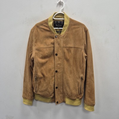 Barbour X Steve McQueen Caster Brown Soft Suede Leather Biker