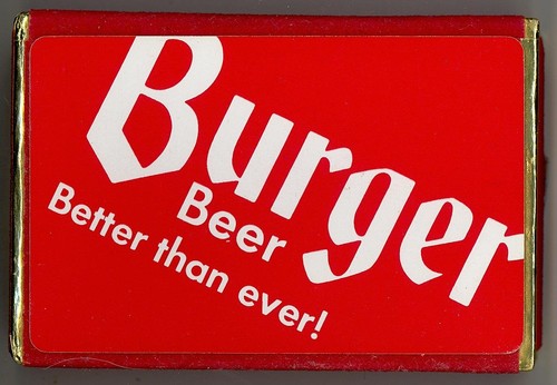 ANTIQUE 1960s ADVERTISING PLAYING CARDS/BOX "Burger Beer" CINCINNATI OHIO VG