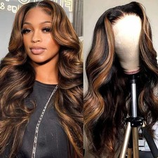 30  Body Wave Lace Front Wig 13x6 Highlight Human Hair 200 Density