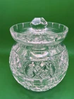 Vintage 7” Artist Signed Waterford Crystal LISMORE Biscuit Barrel Jar