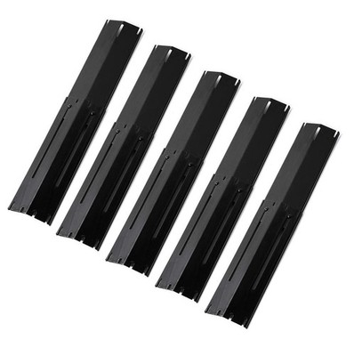 Universal Adjustable Grill Heat Plate Shield, Porcelain Pack of 5, Black