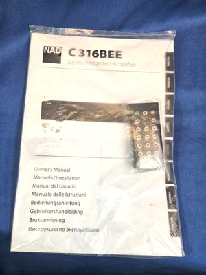 NAD C316BEE Remote and Manual 9New)