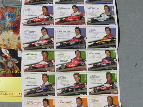 2005 Indy 500 96th Annv. Program + Starting sheet, Plastic Cover, LeRoy Neiman - Picture 7 of 9