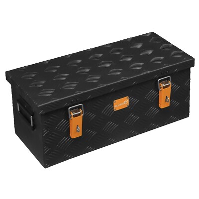 ALUBOX  R37 Riffelblech Alukiste Schwarz Transportbox Truckbox 62 x 27,5 x 27 cm