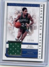 2018-19 PANINI NATIONAL TREASURES JERSEY MARK AGUIRRE MAVERICKS #12/99 RELIC 