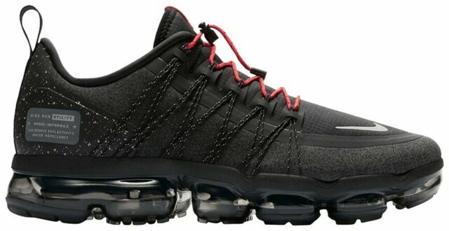 black & red air vapormax run utility sneakers