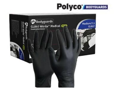 Guanti In Nitrile Neri Senza Polvere N81 - Gr. 3,0 - Foto 4