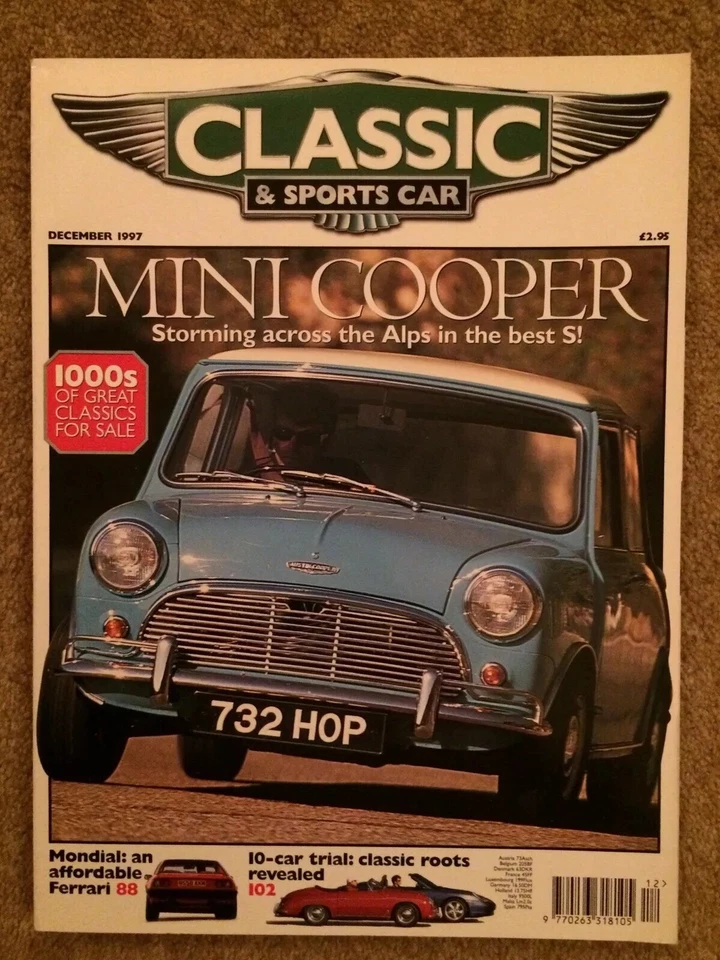 Classic & Sports Car DECEMBER 1997 Mini Cooper Ferrari Mondial Fraschini Unread. - Image 1 of 1