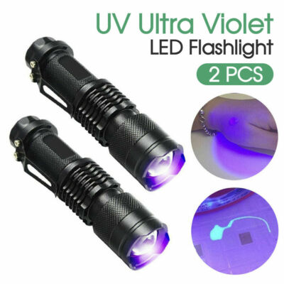 2 pieces UV flashlight black light 395nm UV zoom small flashlight LED light | eBay 2 pieces UV flashlight black light 395nm UV zoom small flashlight LED light | eBay