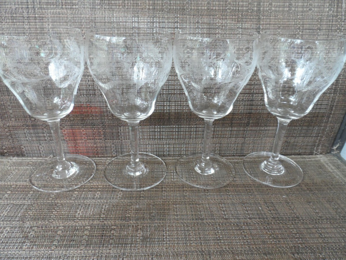 murano glass wine goblets Multi Coloured Murano Crystal Wine Glasses Set of Four