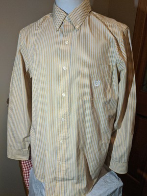 Chaps Mens Large Yellow Button Up Long Sleeved Shirt | eBay