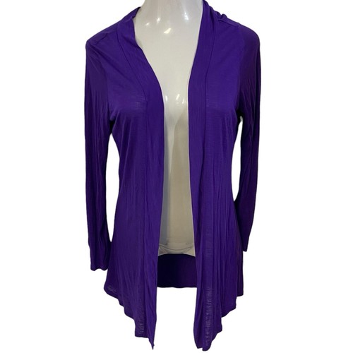 GNW Cardigan Sweater Womens Medium Purple Harvest Autumn Fall Office Work Basic - Picture 6 of 9