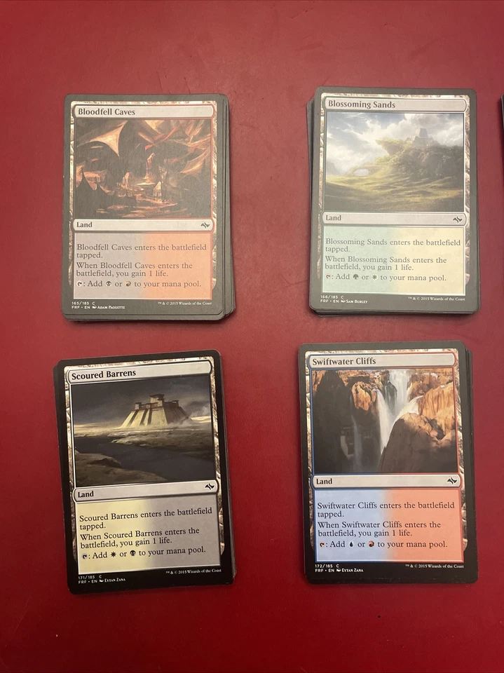 MTG 40x Life Gain Dual Land - Swiftwater Thornwood Jungle Dismal Rugged - Fate - Image 2 of 4