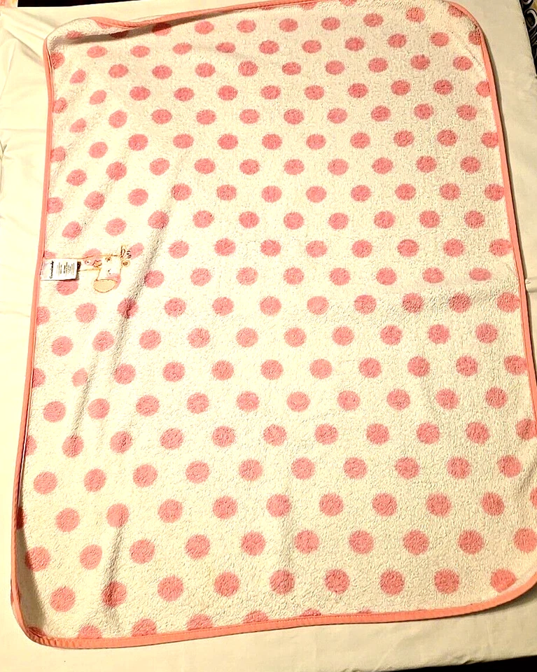 Manta bebé Garanimals Walmart rosa lunares naranja jirafa flores 39"x29" Foto 2 de 4