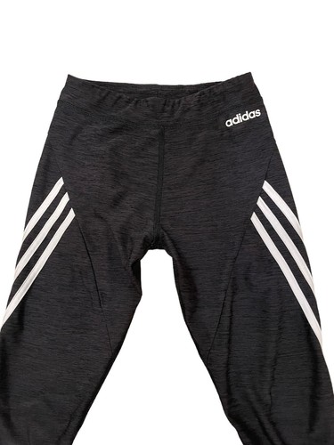 Adidas Climalite Athletic Legging Pants Black Girls Size 10-12 21x18 GUC - Picture 2 of 10