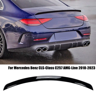 Spoiler Aileron Becquet Noir Pour Mercedes Benz Classe CLS C257 W257 AMG-LINE