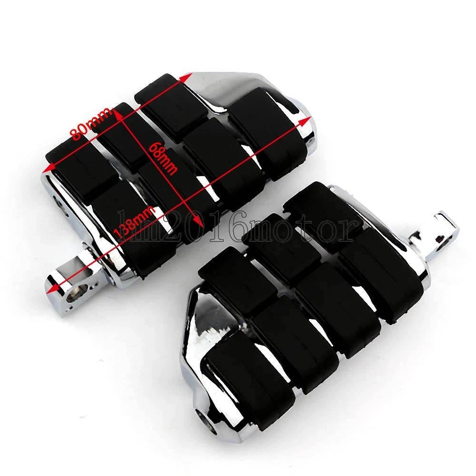 Pair Chrome Male Mount Footrests Foot Pegs For Harley Sportster XL 1200 883 — 第 2/4 张图片
