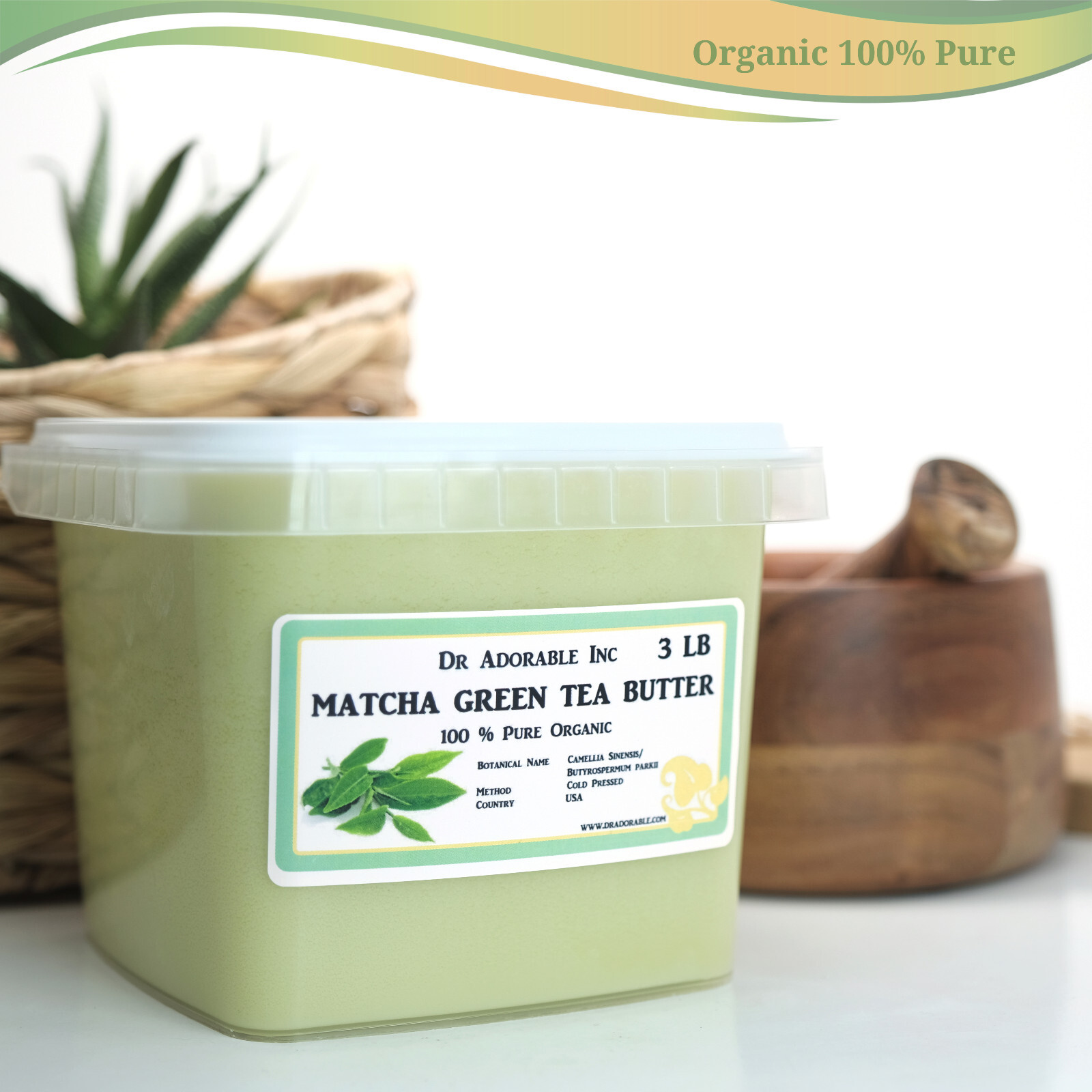 Green Tea Matcha Butter Refined Organic 100% Pure  2oz up to 12Lb Free Shipping!