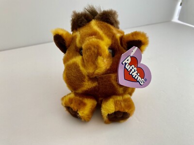 Puffkins Ginger Giraffe Plush 4'' Stuffed Animal Swibco w/ Tags Vintage